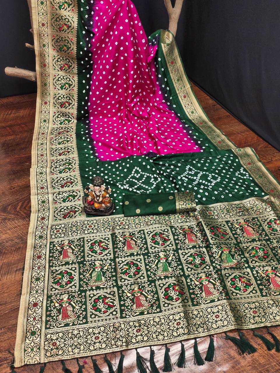 YNF BANDHINI SILK MTC ANUSHTHAN WHOLESALE SAREES MANUFACTURER    